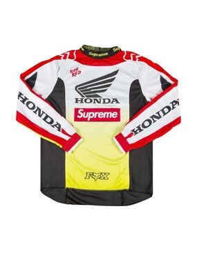 NWT Fox Supreme Honda Moto Jersey  Long Sleeve Red Yellow Black Size Small